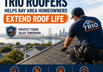 Trio Roofers inspecting and maintaining a Bay Area home roof to extend its life