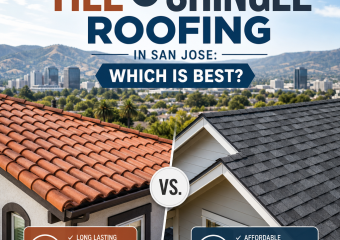 Tile and shingle roofing comparison in San Jose, showing durability, cost, and maintenance differences